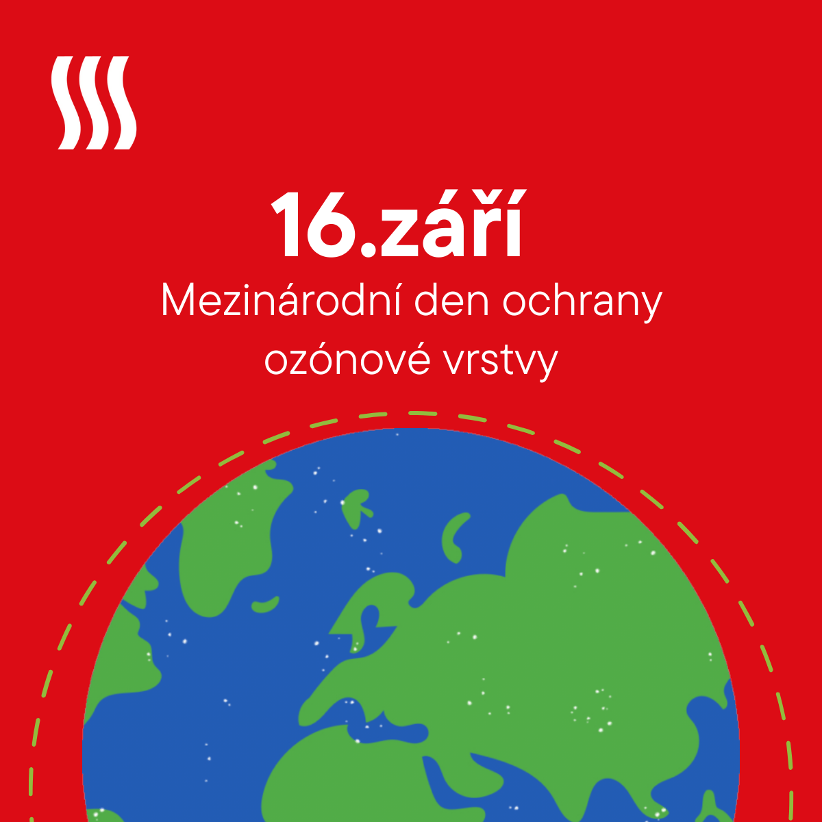 Ukázka postu na sociální sítě Facebook a Instagram od správkyně sociálních médií Lucie Pszczolková pro firmu Schlieger zobrazující mezinárodní den ochrany ozonové vrstvy